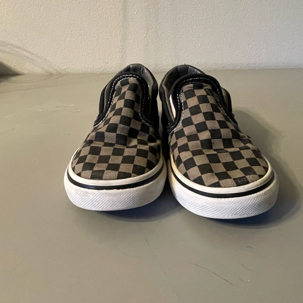 Toddler black/grey checkered vans - Picture 2 of 7
